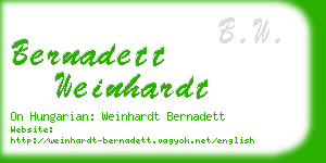 bernadett weinhardt business card